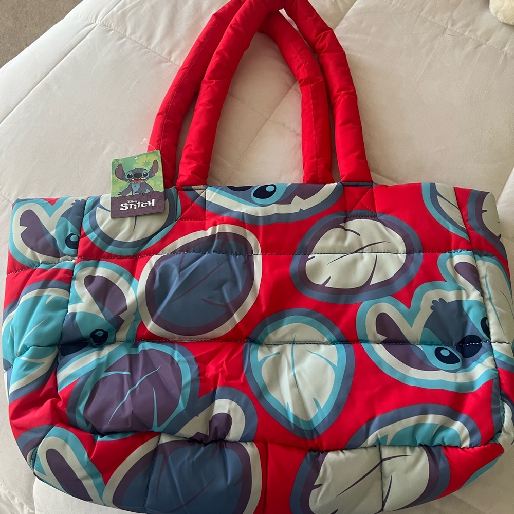 Disney Red and Blue Stitch Tote Bag